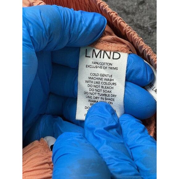 LMND Lemonade Shorts Womens Orange Cotton Casual Comfort XS - Picture 4 of 4